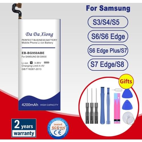 Battery For Samsung S3 S4 S5 S6 Edge Plus S7 S8 Battery EB-BG920ABE EB-BG925ABE EB-BG928ABE EB-BG930ABE EB-BG935ABE EB-BG950ABE