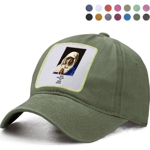 Virgin Mary God Told Me Keep Going Baseball Cap Dad Trucker Wash Ponytail Gorras Sport Hat Women Berets Caps Boinas Solid Hats