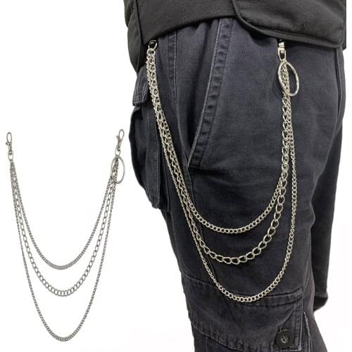 Women Pant New Chain Belt Female Hip Hop Trousers Silver Color Chain For Pants Woman Cool Metal Chains On Jeans Men Body Chains