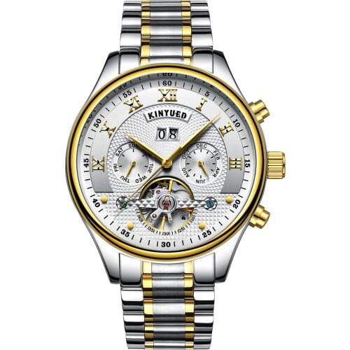 Часы мужские Mens Automatic Mechanical Watch Waterproof Stainless Steel Strap Scratchproof Men Automatic Wristwatch relogio