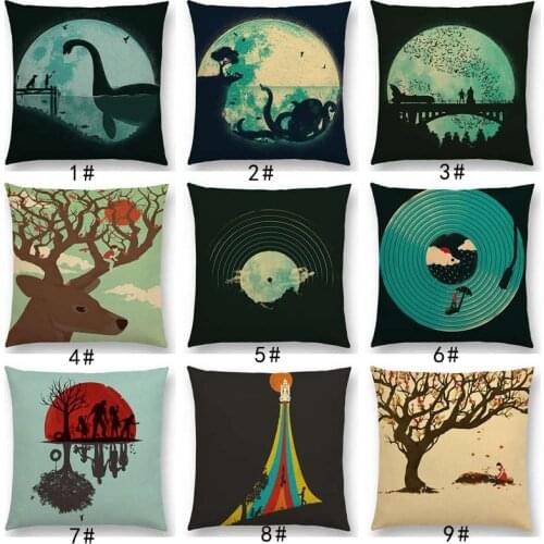Latest Magical World Unknown Loch Ness Monster Colorful Pure Curiosity Cushion Cover Sofa Throw Pillow Case Big Octopus Zombie