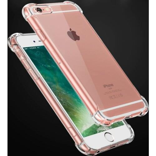 Super Shockproof Clear Soft Case For iPhone 5 5s SE 6s 6S 7 8 Plus 6Plus 6SPlus 7Plus 8Plus Silicon Luxury Cell Phone Back Cover