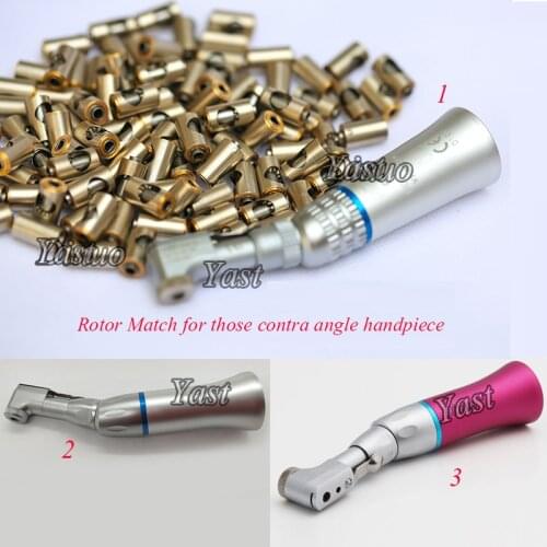 2Pics Dentistry Dental Air Turbine Contra Angle Low Speed Handpiece Rotor Cartridge Match EX203C Motor Instrument