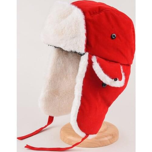 New Unisex 2020 Black Winter Russian Army Faux Fur Hat Ushanka Women aviation soviet bomber Hat Men gorro ruso hombre Snow Cap