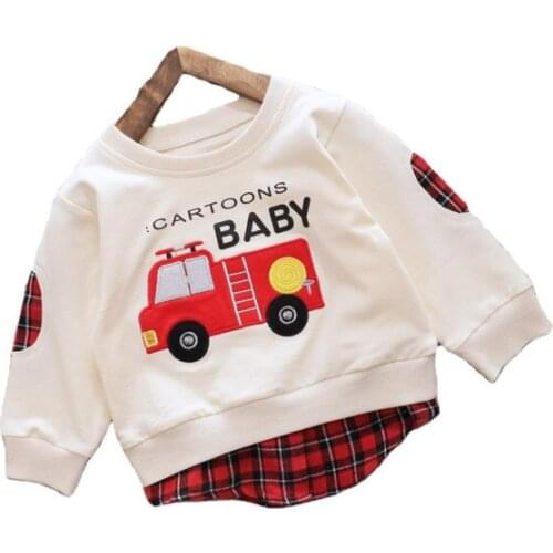 Fashion Autumn Winter Children Cartoon Clothes Toddler Sweatshirt New Baby Boys Girls Casual Costume Kids Letter Cotton Clothing