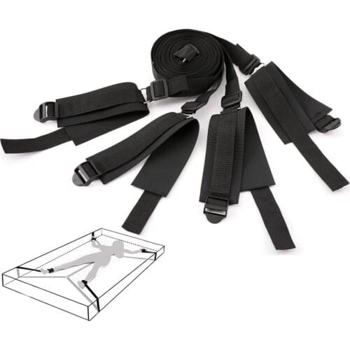 New Bdsm Bondage Erotic Sex Toys for Adults Wrists & Ankle Cuffs Under Bed BDSM Bondage Handcuff Restraint Strap System Sex Shop