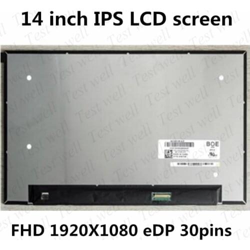 NV140FHM-N4F Fit B140HAN05.6 NV140FHM-N65 LP140WFA-SPM1 LP140WF9-SPD1 N140HCE-G53 14.0 IPS Laptop LCD Screen 1920x1080 30pin eDP