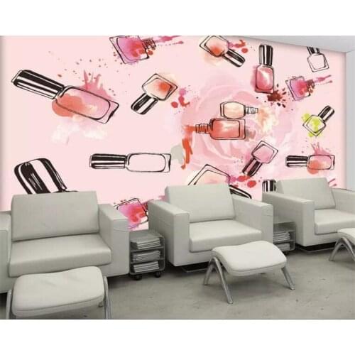 Custom wallpaper 3d photo mural rose nail polish background wall living room beauty nail shop decoration 3d wallpaper