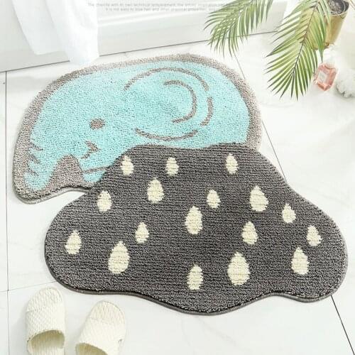 Bath Mat Furry Rug Non-Slip Bath Mats Bathroom Carpet Living Room Rug Bath Mat