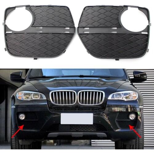 For BMW X6 E71 2012-2014 Car Front Fog Light Grille Cover Bezel Trim Close Grid