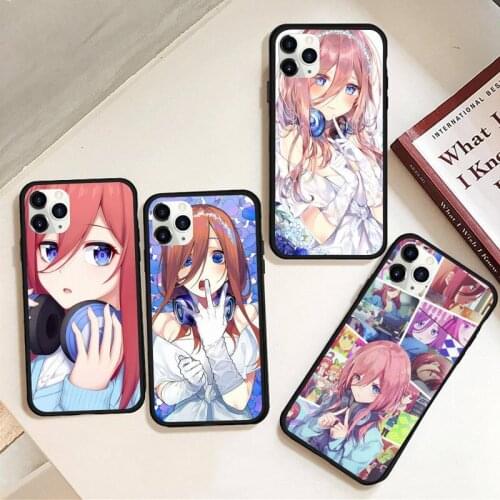 Nakano Miku Gotoubun No Hanayome Phone Case Rubber For iphone 12 11 Pro Max Mini XS Max 8 7 6 6S Plus X 5S SE 2020 XR cover
