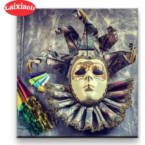 DIY rhinestone Diamond Painting Venetian mask Full Square Round Drill 5D Rhinestone Diamant Embroidery Mosaic Kits Home decor