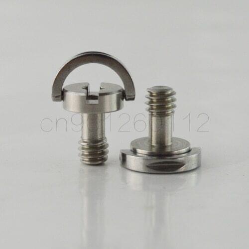 10pcs stainless steel Tripod UNC1/4" D ring camera Hidden screw bolt for DSLR camera Ball head quick release plate Tripod