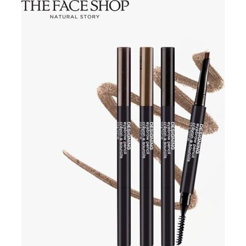 THE FACE SHOP Designing Eyebrow Pencil 6 Colors Eyebrow Pencil Natural Waterproof Rotating Automatic Eyeliner Korea Cosmetics 1p