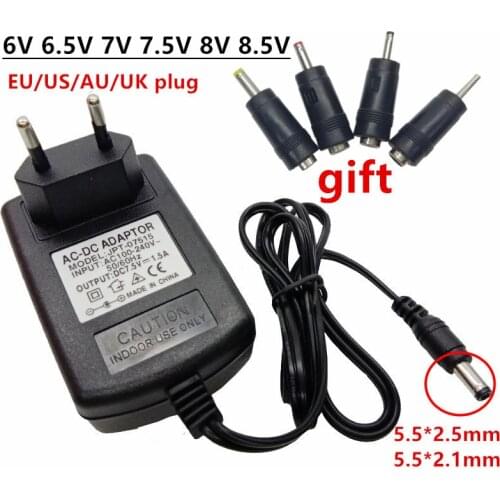 Universal AC DC 6V 6.5V 7V 7.5V 8V 8.5V Power Adapter ac/dc 1.5A 2A 2.5A 3A Adaptor 220V To 6 6.5 7 7.5 8 8.5 Volt Supply