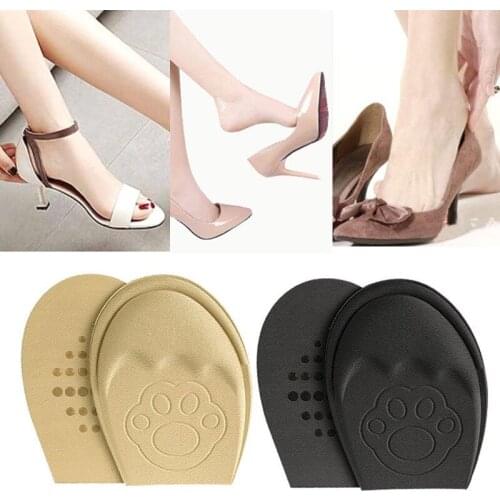 1Pair Sponge Forefoot Pad High Heel Insole Non-Slip Pad Sweat-Absorbent Breathable Non-Slip Shoe Pad Comfortable Adjustable Size