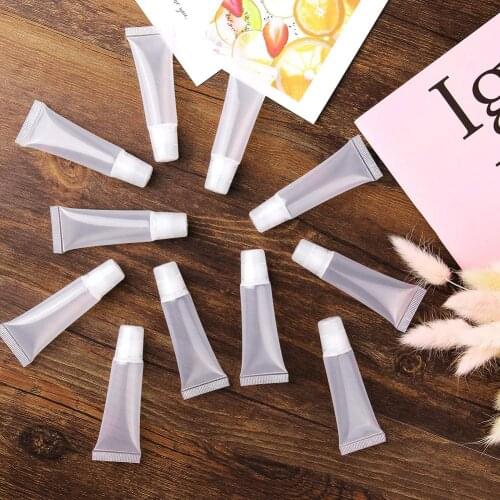 10Pcs 10ml Lip Gloss Balm Lotion Container Tube Empty Cosmetics Travel Bottle Easy to carry, reusable environmentally friendly