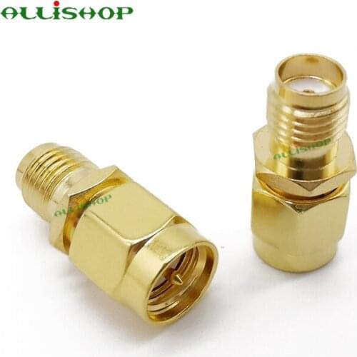 100Pcs RF SMA Adapter SMA Female to SMA Male Plug Connectors Adapter Straight SMA Plug to Jack Coaxial RF Adapters Gold Plated