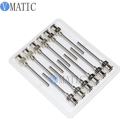 Free Shipping 12Pcs 1 Inch Tip Length 14G Metal Stainless Steel Needle Tips