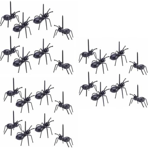 24PCS Reusable Ant Food Fork Fruit Toothpick Dessert Fork Children and Party Accessories