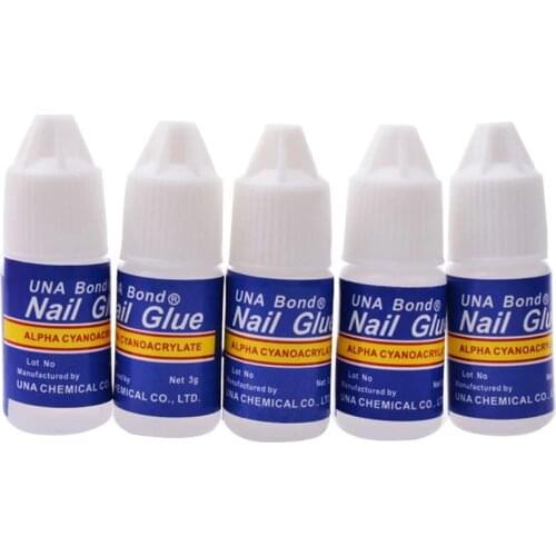 5Pcs Fast Drying Nail Art Glue Tips Glitter UV Acrylic Rhinestones Decorations Nail Glue False Tip Nail Manicure Tool