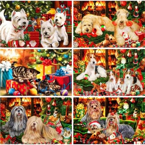 5d Diamond Painting Animal Dog Diamond Embroidery Sale Cat Pictures Of Rhinestones Full Mosaic Christmas Gift