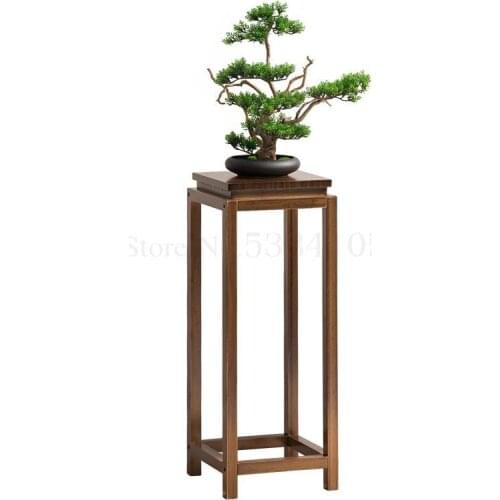 Bamboo Garden Table Rack Living Room Floor-standing Flower Shelf Balcony Solid Wood Green Flower Pot Rack Simple Bamboo Bonsai F