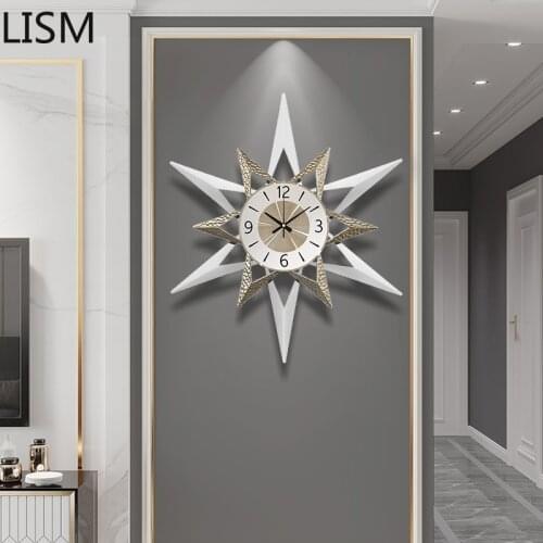 Large Wall Clock Living Room Modern Design Nordic Design Art Simple Clock Home Restaurant Light Luxury Reloj Pared Decorativo