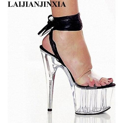 New 15 CM High-Heeled Sandals Nightclub Dance Shoes Pole Dancing Shoes Model High Heels Womens Shoes