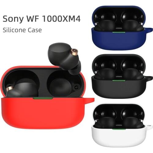 Headset Cases For Sony WF-1000XM4 candy Color Soft Silicone Earphone Case For WF-1000XM4 Scratch Proof Protective Cover Funda