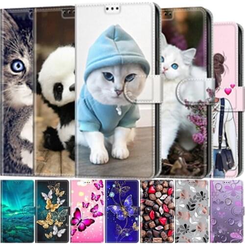 Phone Case For Samsung Galaxy A01 A02 M02 A02S M02S F02S A10 A11 Painted Flip Leather Wallet Card Holder Stand Book Cover Coque