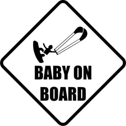 CS-1884# Vinyl Decal Baby Kiter on Board Car Sticker Waterproof Car Decor for Auto Truck on Bumper Rear Window