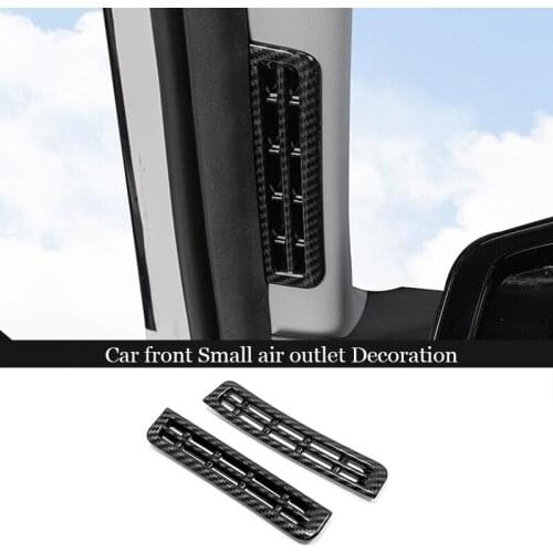 For Hyundai Elantra CN7 2020 2021 Accessories ABS Carbon fiber Car front Small air outlet Decoration Cover Trim Car Styling 2pcs