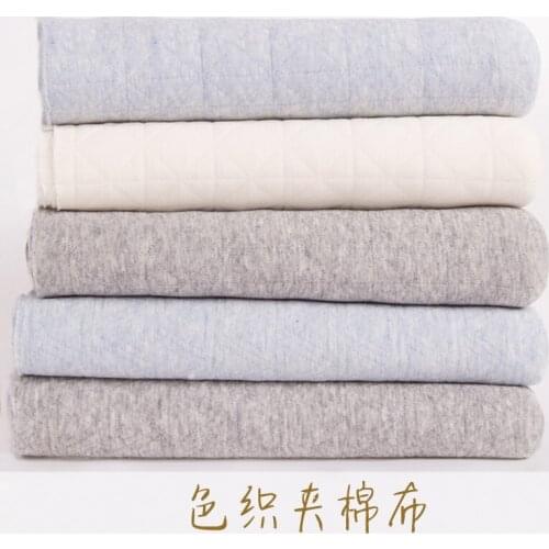 Yarn-dyed-cotton Double-layer Quilted Fabrics by Half Meters for Sewing Baby Quilts Textile Sewing Materials 50x170cm