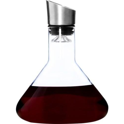 European style wind waterfall type high borosilicate glass decanter fast red wine filter household wine distributor hip flask