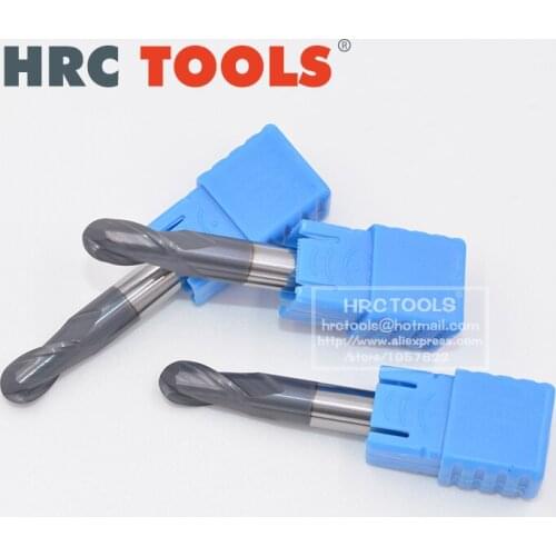 C36-R10x40Hx20Dx150L HRC45 2Flute Tungsten Steel TiAIN Ball Nose CNC End Mill Cutter