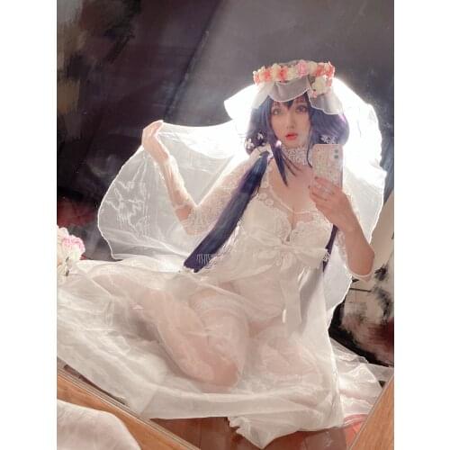 [Customized] Anime Azur Lane Sukura Empire Uniform Wedding Dress Party Outfit Cosplay Costume Women Halloween Free Shipping 2021