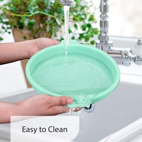 4 Pcs Round Cake Tin Silicone Cake Mould Layer Cake Tin Silicone Cake Tins for Baking Non-Stick Baking Tins 8 Inch