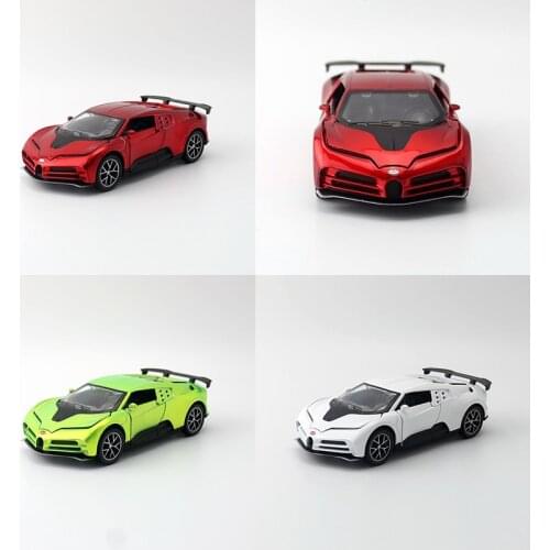 Chimei alloy model 1:32 Bugatti Centodieci sports car pull back sound and light door children toy