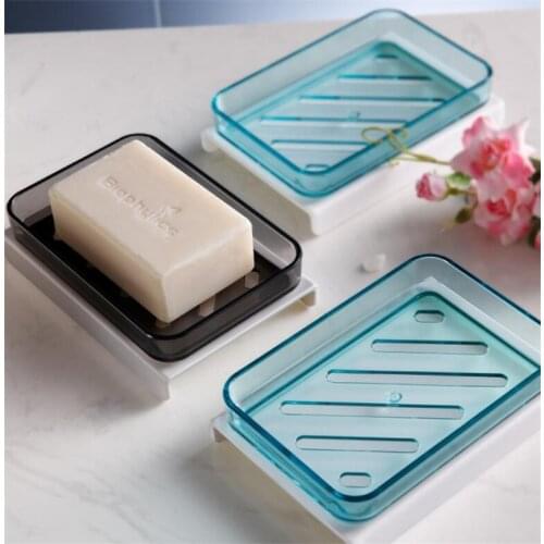 Bathroom Soap Box Tray Holder Soap Dish Bathroom Soap Case Storage Rack Bathroom Accessories