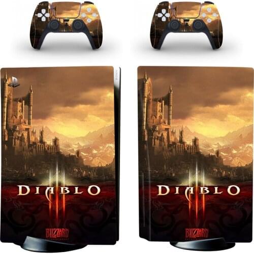 Diablo PS5 Standard Disc Edition Skin Sticker Decal Cover for PlayStation 5 Console & Controller PS5 Skin Sticker Vinyl