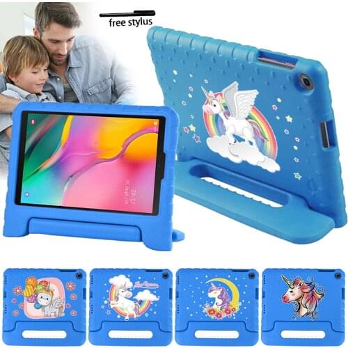 For Samsung Tab A 10.1 2019 T510 T515 Tablet Case Children KTablet Shockproof Cover Case + Free Stylus