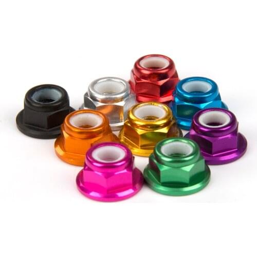 20pcs/lot M5 4.5mm Height Self-Lock Nuts Nylon Insert Aluminum cw Flanged Lock Nut/Quick release Wrench for FPV Racing Drone kit