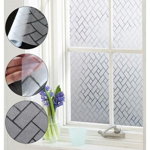 Self Adhesive Frosted Window Film Glass Sticker UV Blocking PVC Window Stickers Home Bedroom Bathroom Office Privacy Decoration