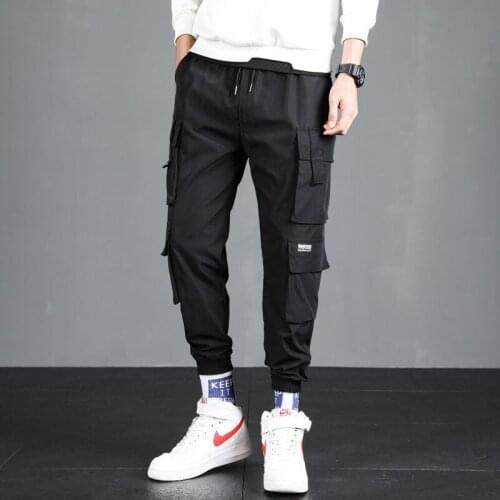 Sweatpants Men Cargo Pants Overalls Casual Trousers Male Spring Autumn Fashion Plus Size Loose Harem Men Hip Hop Clothes