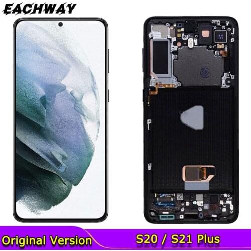 SUPER AMOLED LCD For Samsung Galaxy S21 5G Display Touch Screen Digitizer Assembly S21+ 5G For 6.7" SAMSUNG Galaxy S21 Plus LCD