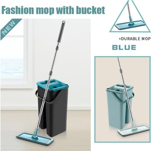 Automatic Mop Bucket Avoid Hand Washing Squeeze Cleaning Cloth Home Kitchen Wooden Floor House Tools Fashion 360 Easy Rotating