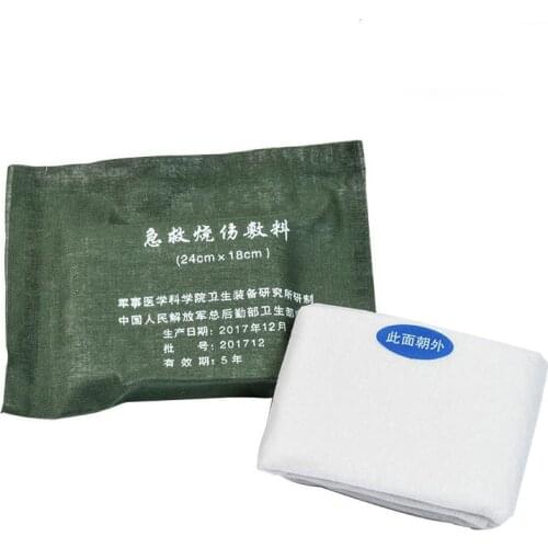 First Aid Burn Dressing 24 * 18cm Compressed Triangle Towel Burn Dressing Pack Battlefield Medical