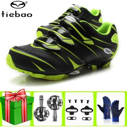 Tiebao Men Cycling Shoes Sapatilha Ciclismo Mtb Bike Professional Racing Athletic Bicycle Self-Locking Riding Sneakers Women