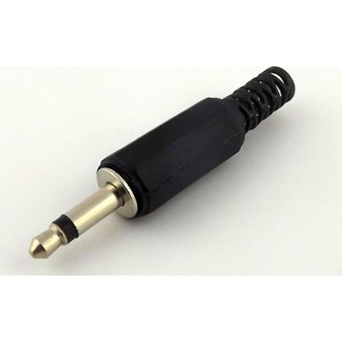 1pcs 3.5mm Mono Male Plug Audio Adapter Connector DIY Solder Plastic Cover Handle